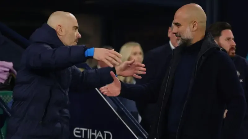 Enzo Maresca and Pep Guardiola