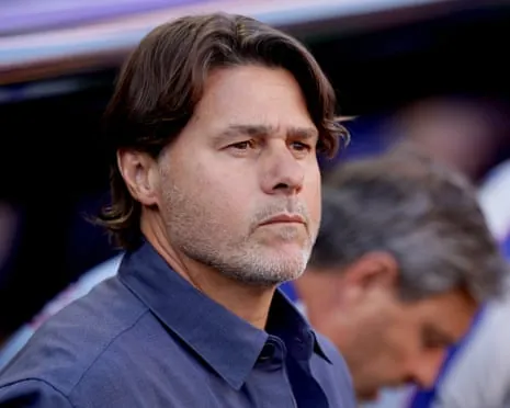 Mauricio Pochettino looks on from the sideline during a USMNT game.