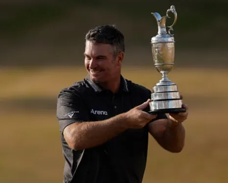 Ryan Fox holds the Claret Jug after his victory in the 2026 Open at Royal Birkdale