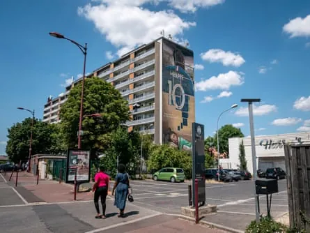 A mural dedicated to Kylian Mbappé in his childhood home, Bondy