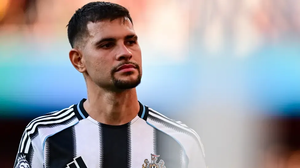 Bruno Guimaraes during Newcastle's Premier League match against Arsenal in April 2026