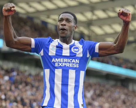 Danny Welbeck celebrates scoring for Brighton