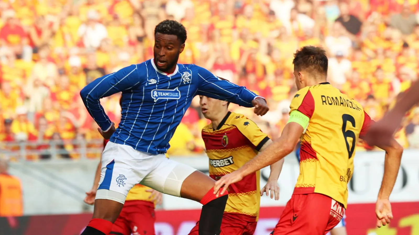 Guilherme Montoia's own goal gave Rangers an early lead in Poland